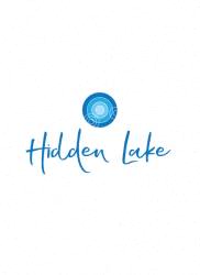a logo of hidden lake with a blue circle